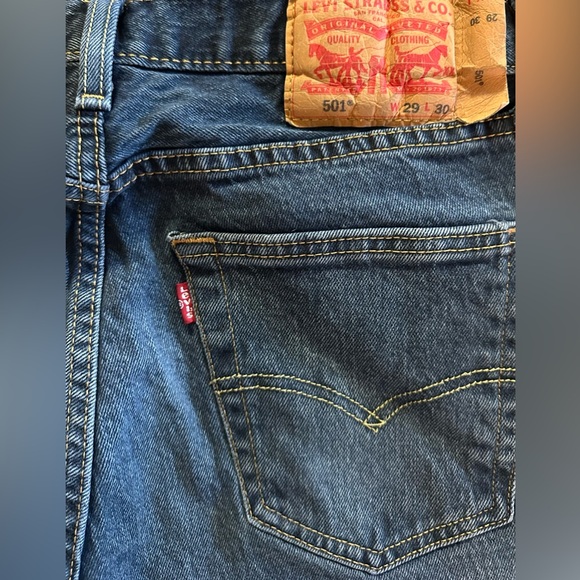 Levi's Other - Men’s Levi’s 501 Original Fit Jeans Dark Wash | W29 L30 | Excellent